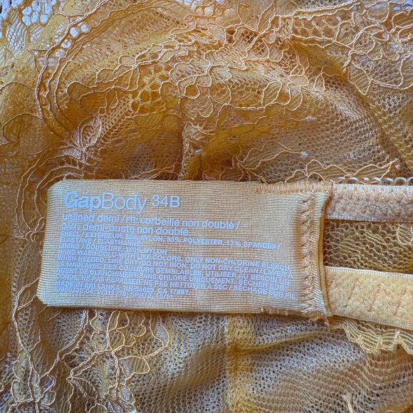 GapBody Lace Underwire Unlined Demi Bra, Size: 34B - Picture 2 of 2